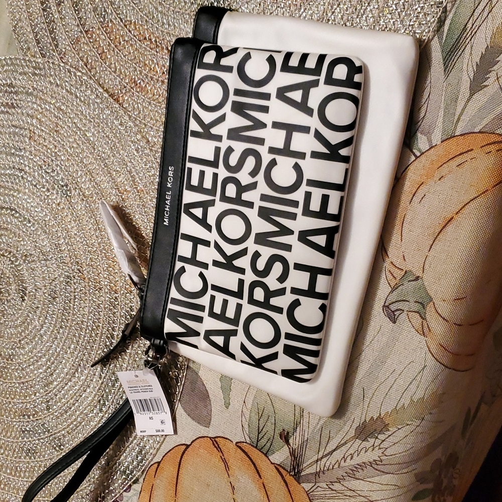 beautiful  mk logo clutch